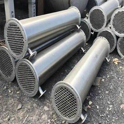 Barra evaporativa del cambiador de calor del tubo doble 6, agua 316L para regar el cambiador de calor
