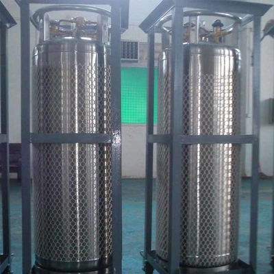 Acero inoxidable del tanque de alta presión del nitrógeno líquido de 195 litros, cilindro líquido del Dewar O2