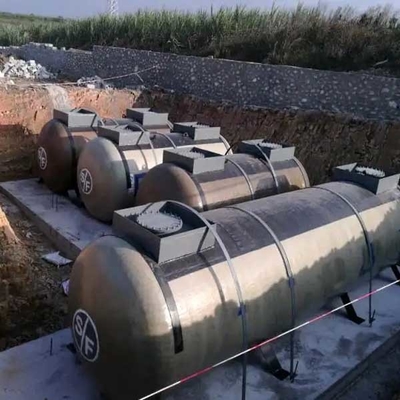plástico de gasolina y aceite de la fibra de vidrio FRP del tanque de almacenamiento 100cbm 70m3 SF
