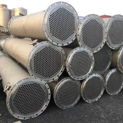 Barra evaporativa del cambiador de calor del tubo doble 6, agua 316L para regar el cambiador de calor